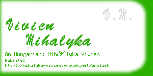 vivien mihalyka business card